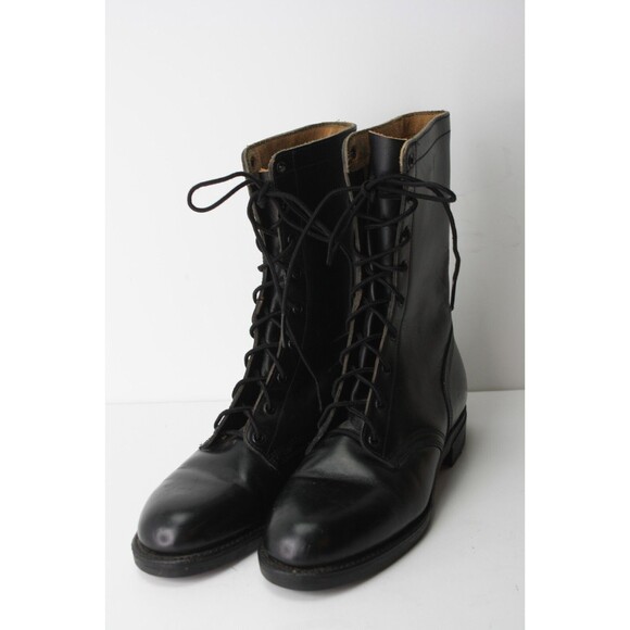 VTG. BF Goodrich Boots Army Sz 7.5 Black Goodyear Military Combat Y2K - Picture 2 of 9